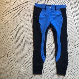 Horze Knee Patch Breeches Fun Blue